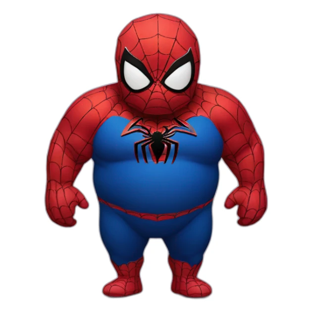Fat spiderman sticker