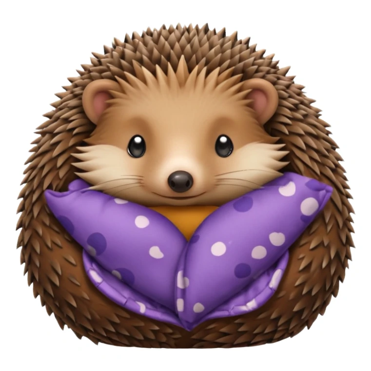 hedgehog in pajama curled up sticker