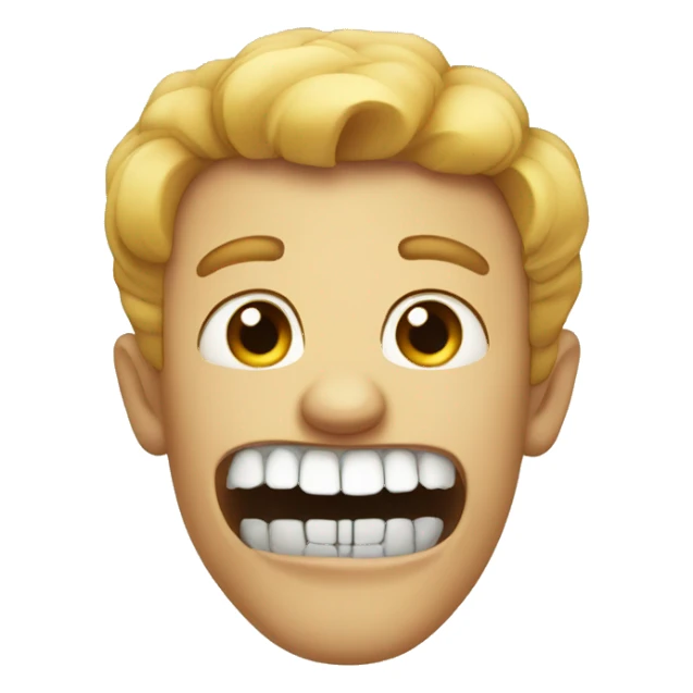 crooked teeth sticker