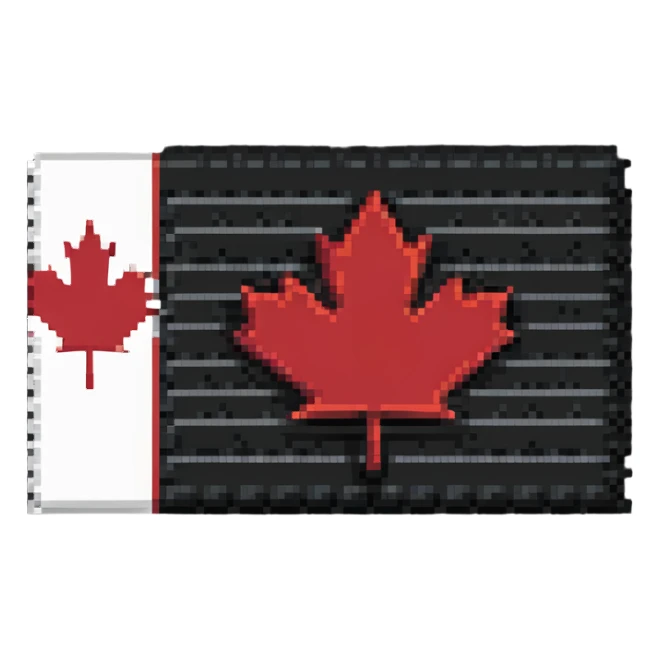 Canadian flag sticker