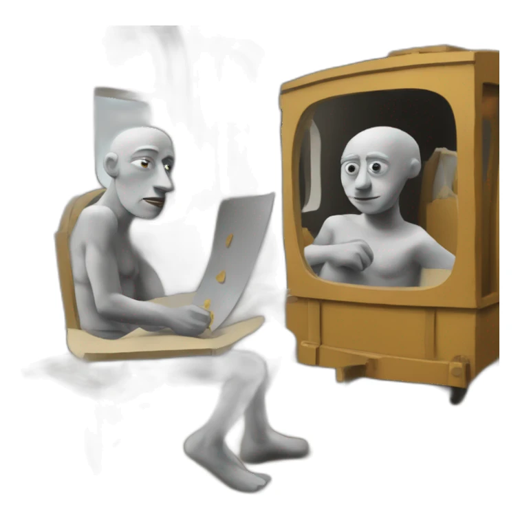 Picasso en train de peindre la Joconde sticker