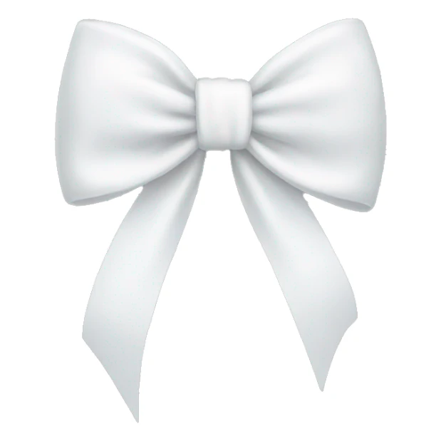 cute white bow sticker