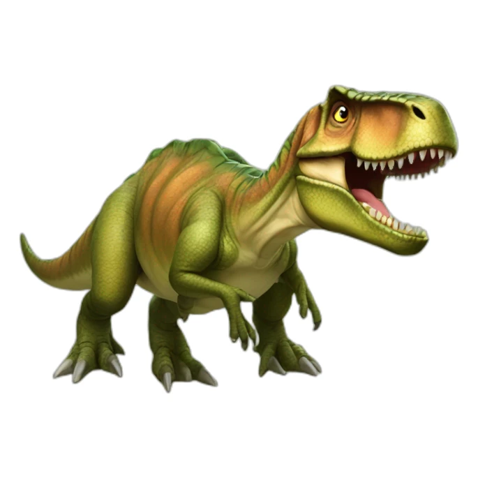 T rex sur tortue sticker