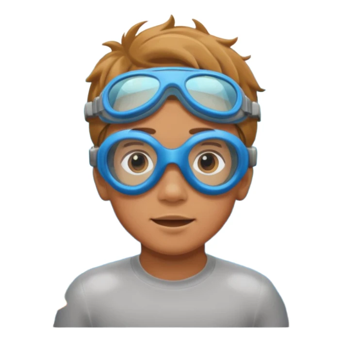 Underwater boy sticker