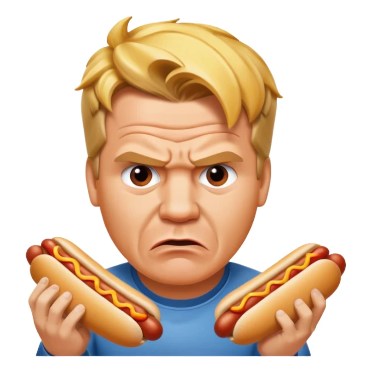 Godon ramsay eats hotdog sticker