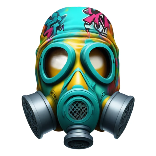 Graffiti Gas Mask sticker