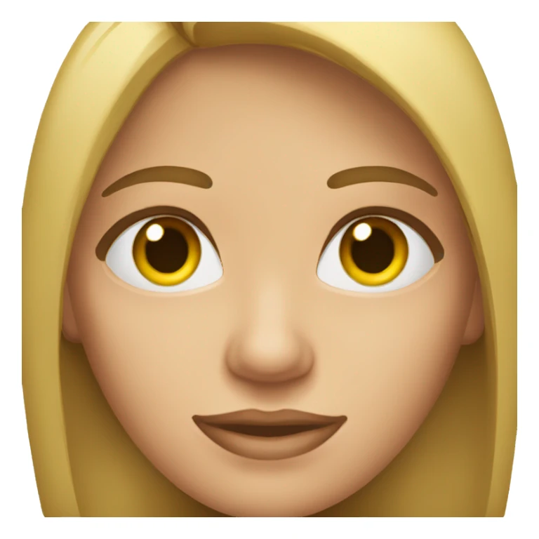 mujer ojos marrones, pelo rubio, decepcionada sticker