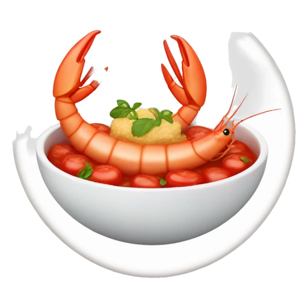 Shrimp in tomato dish  sticker
