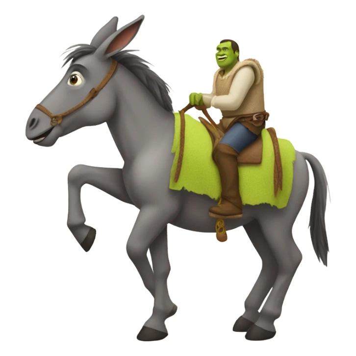 Donkey riding shrek sticker