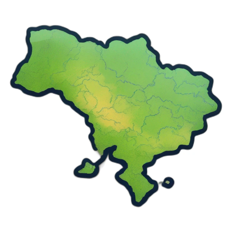 Map of Ukraine sticker