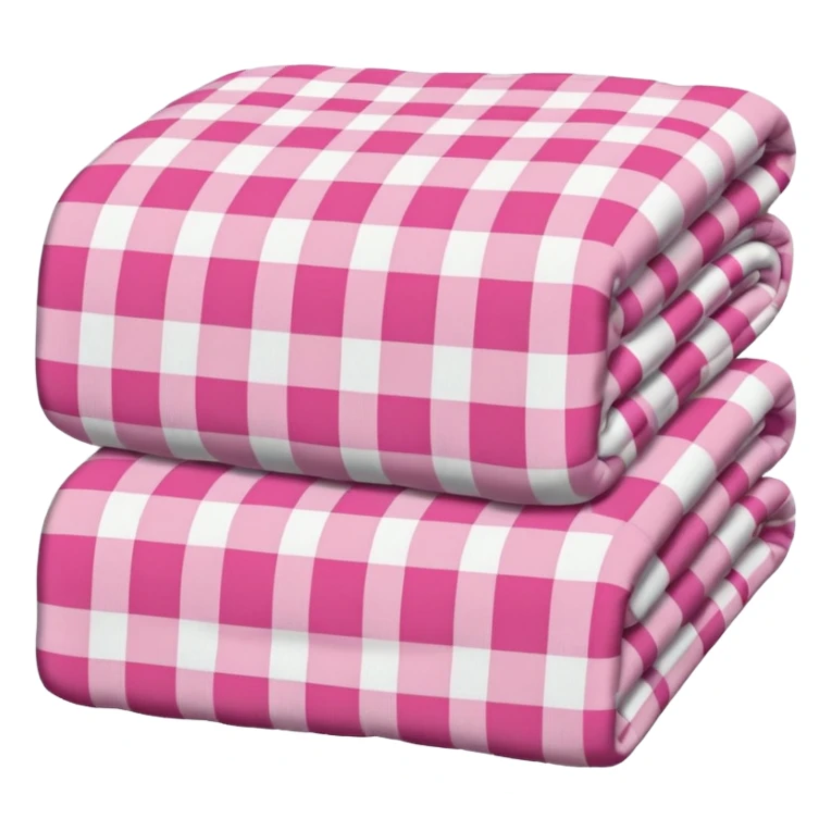 Plad white and pink blanket folded  sticker
