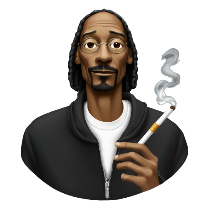 Snoop Dogg smoking a cigarette  sticker