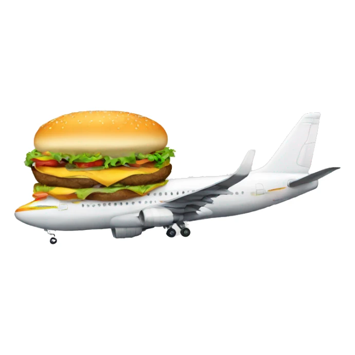 air plane, cheeseburger sticker