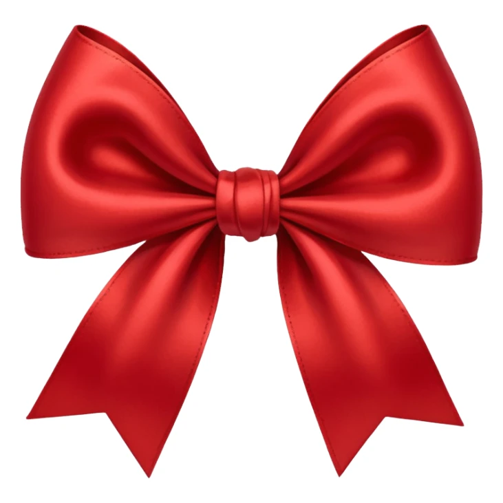 soft red bow sticker