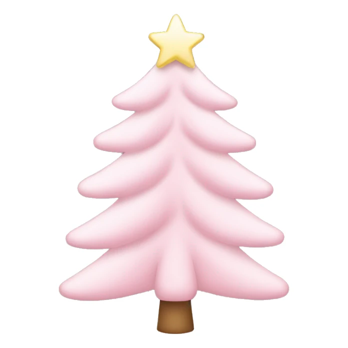 Light pink Christmas tree sticker