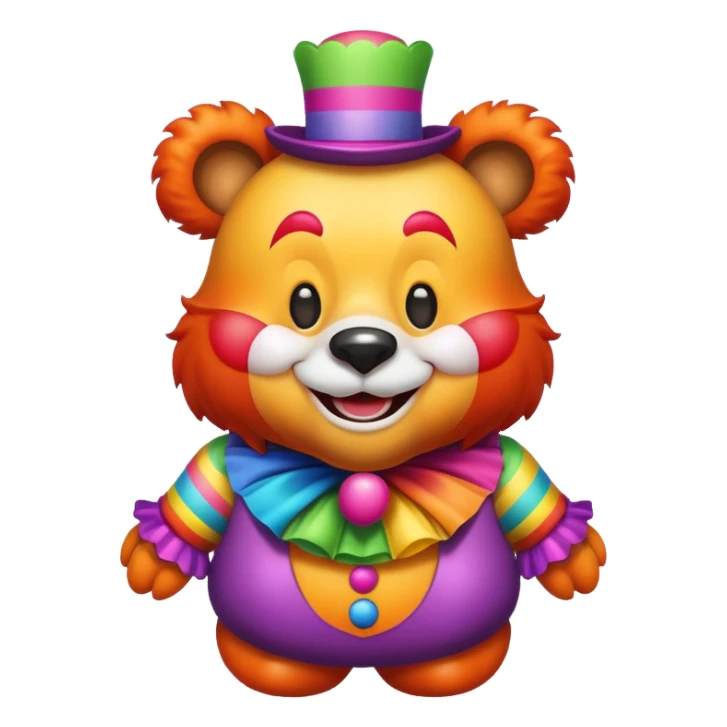 bear clown sticker