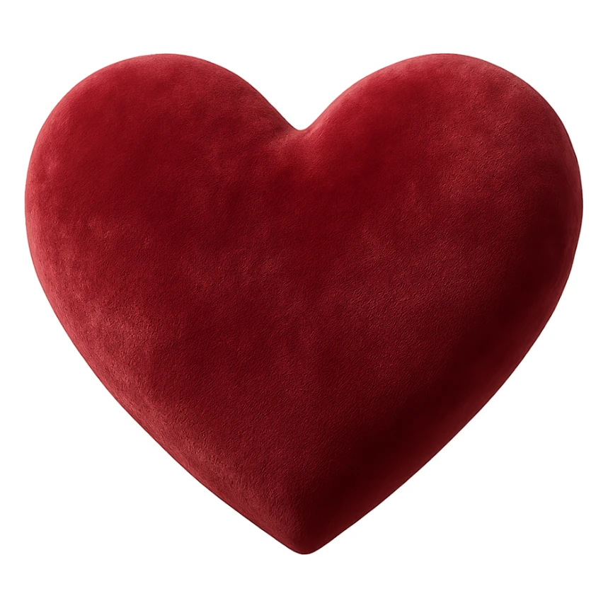 heart with a soft velvet pillow texture sticker