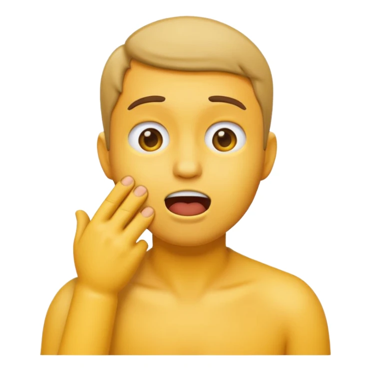 emoji chocking himself hand around his neck sticker