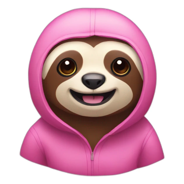 A pink sloth sticker
