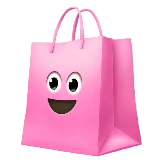 pink shopping bag sticker