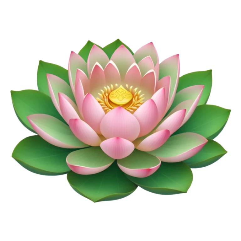  circle leaf pink lotus sticker