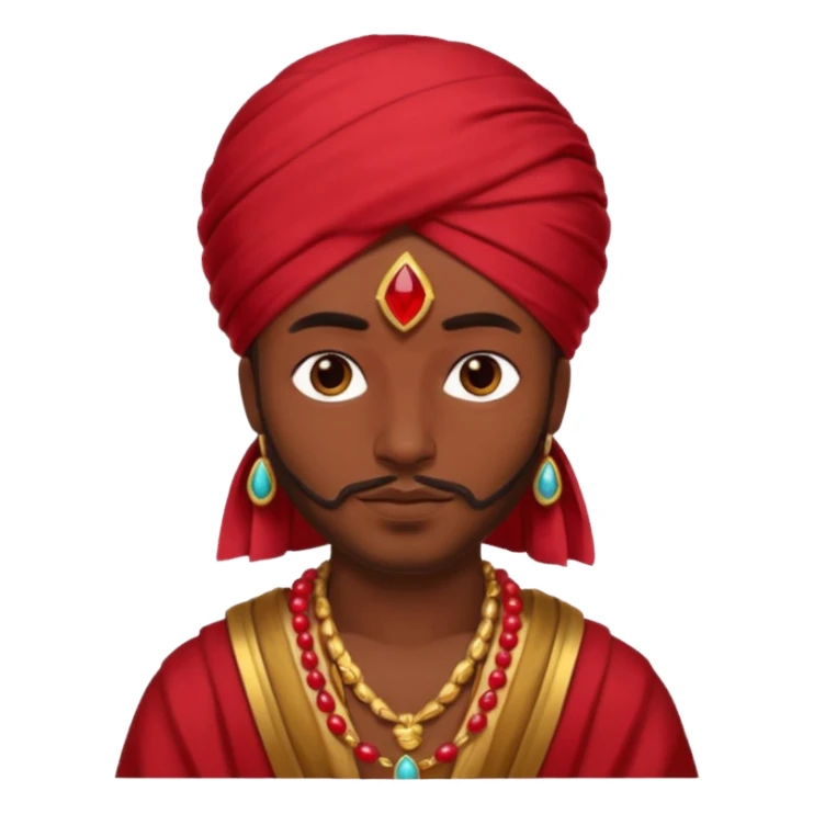 Desert King – ruby turban + amber robe,Red Kings. sticker