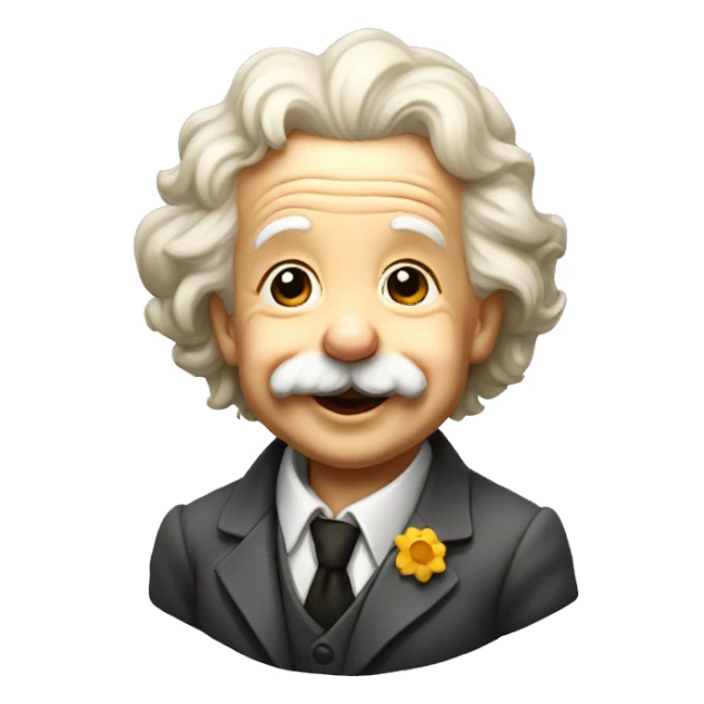 albert einstein happy infant badge sticker