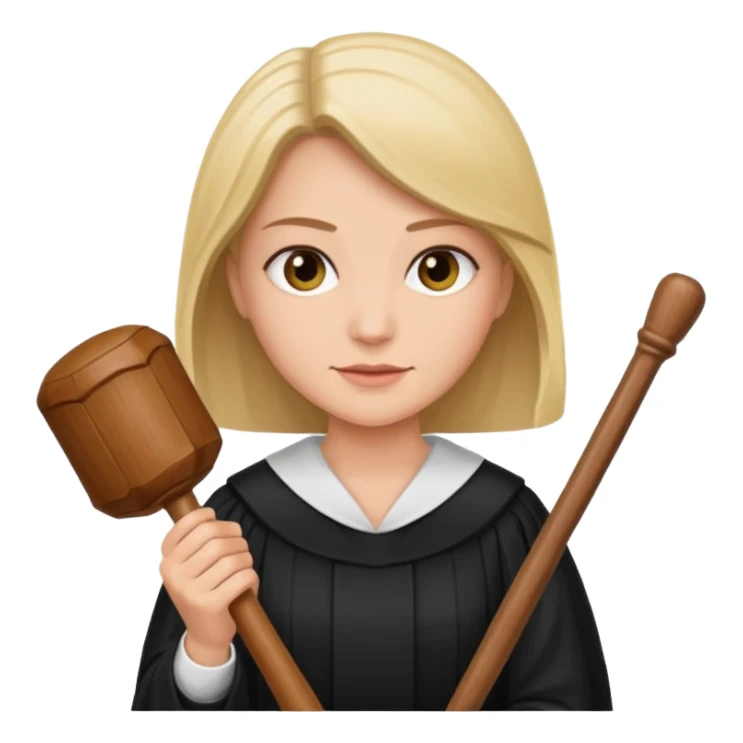 Married Judge with a Mallot  sticker