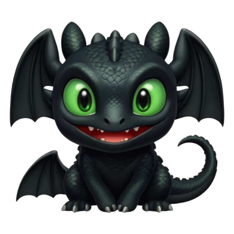 Toothless face only from how to train your Dragon sticker