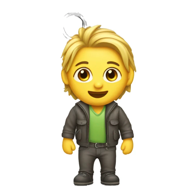 Keychain with the letter H sticker