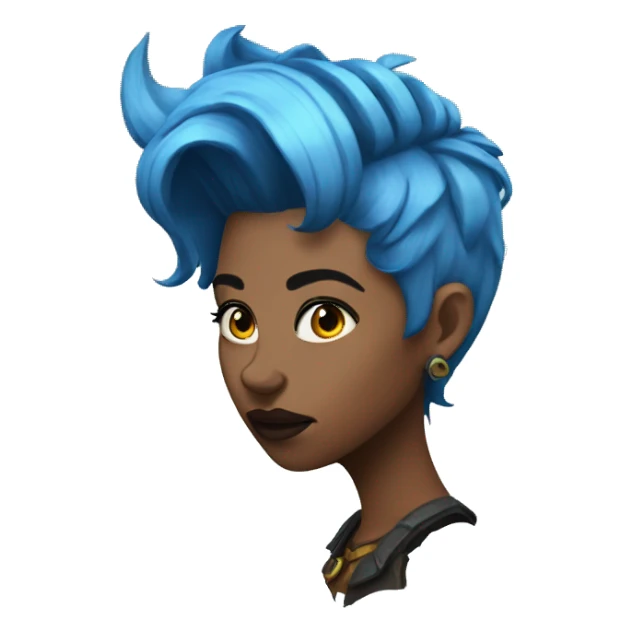 Junkerqueen blue hair sticker