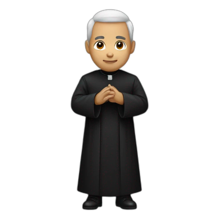Traditional priest with black cassock sticker