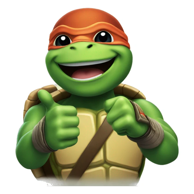 ninja turtle thumbs up sticker