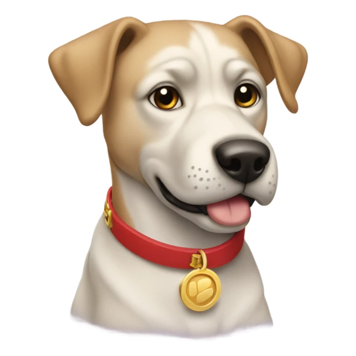 Perro con collar de oro sticker