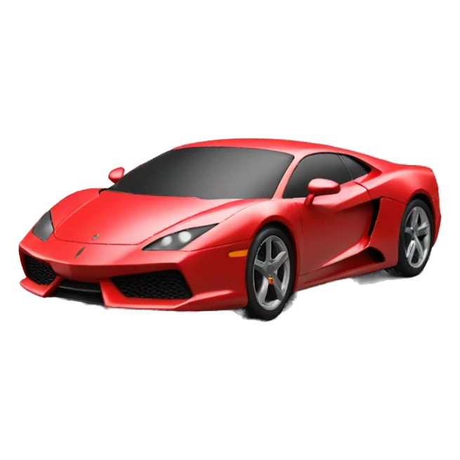 exotic car red 3d sticker