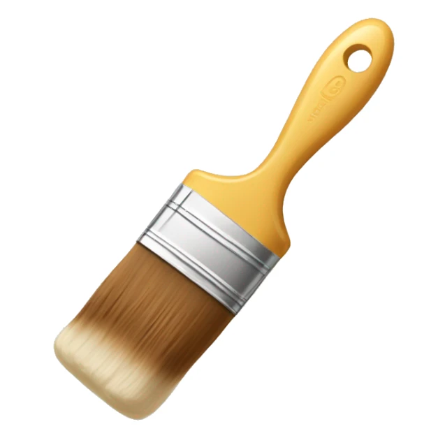paintbrush with cream paint sticker