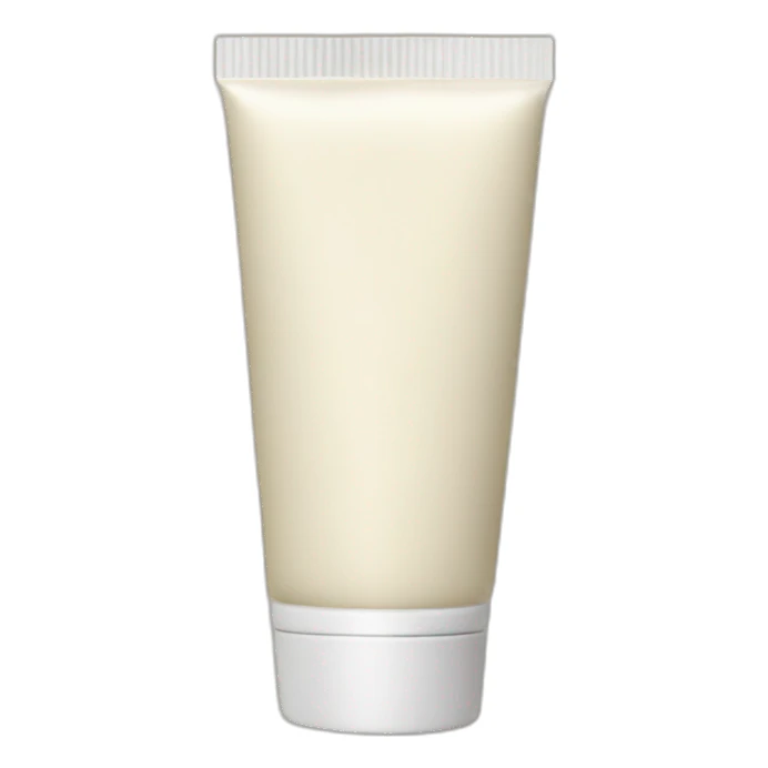 Cream in white tube sticker