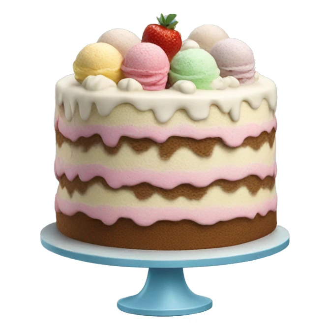Ice cream cake sticker