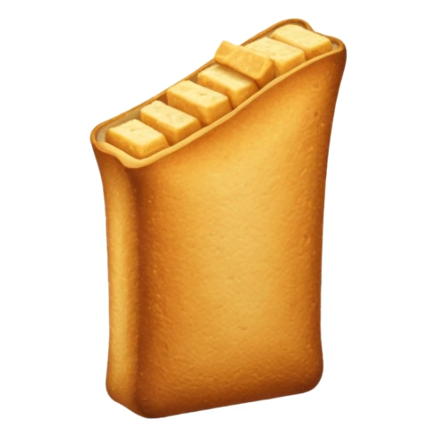 elongated crouton without a face sticker