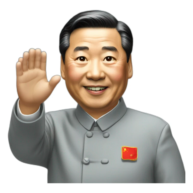 xi jinping waving sticker