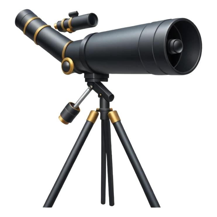 A telescope aimed 90 degrees sticker