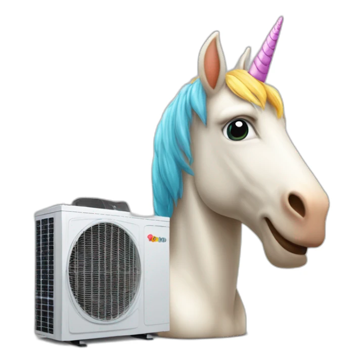 licorne on a heat pump sticker