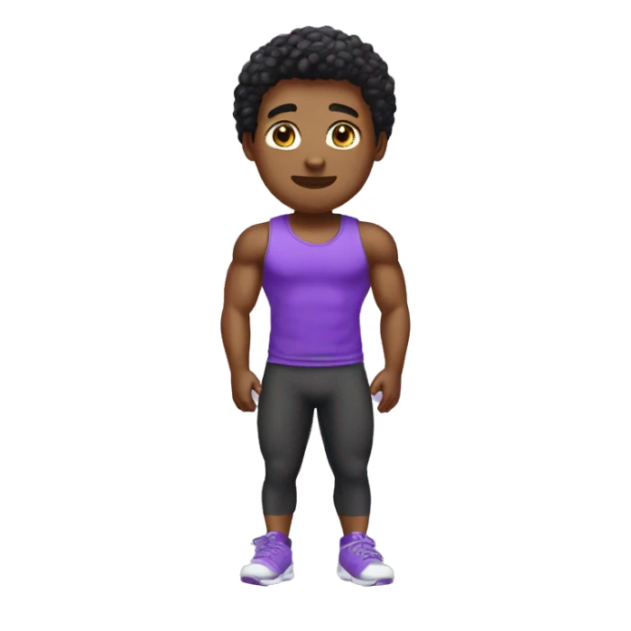 purple gym clothes sticker