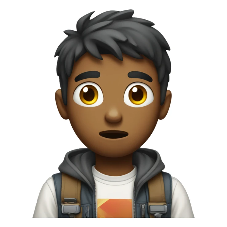 confused boy playing video game sticker