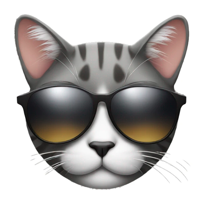 Cat with sunglasses sticker