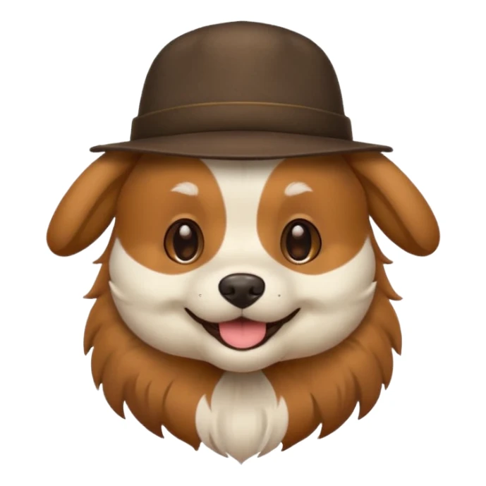 Dog with a hat on  sticker