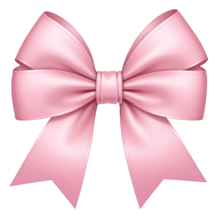 light pink ribbon bow sticker