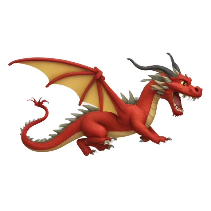 asian dragon flying sticker