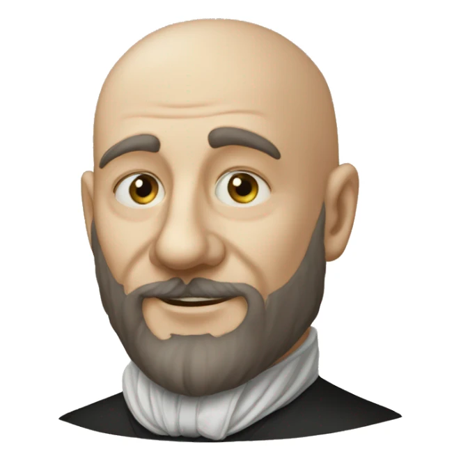 Friedrich Burgmüller componist half bald and beard sticker