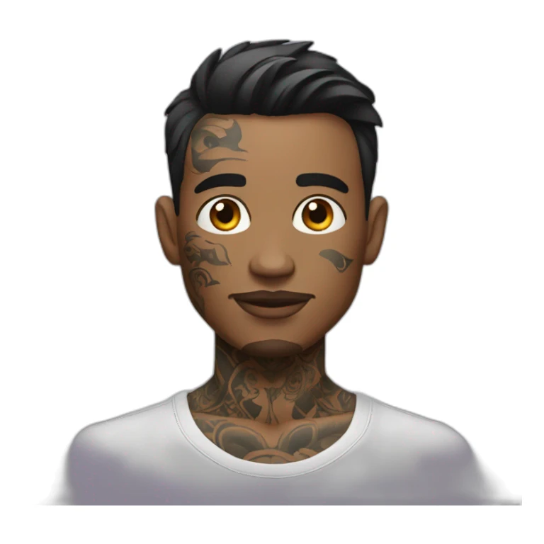 Young tattooed man sticker